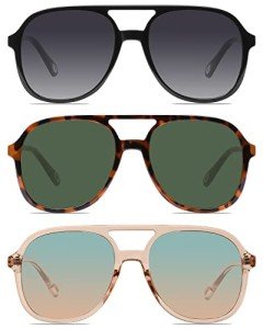 Vintage 70s Retro Square Aviator Sunglasses