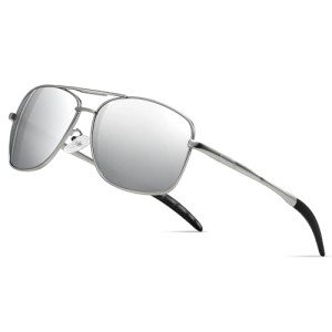 Men's Polarized Square Aviator Sunglasses - UV Protection