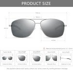 Men's Polarized Square Aviator Sunglasses - UV Protection