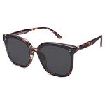 SOJOS Unisex Vintage Tortoise Grey Sunglasses SJ2157