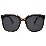 SOJOS Unisex Vintage Tortoise Grey Sunglasses SJ2157