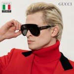 Gucci GG1370S Shield Logo Sunglasses