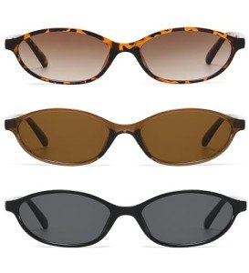 NULOOQ Retro Cat Eye Sunglasses - 3 Pack
