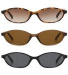 NULOOQ Retro Cat Eye Sunglasses - 3 Pack