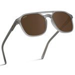 WearMe Pro Polarized Men's Double-Bridge Sunglasses