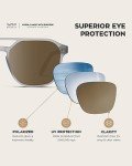 WearMe Pro Polarized Men's Double-Bridge Sunglasses