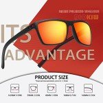 Men's Vintage Square Polarized Sunglasses - UV Protection