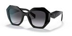 Prada Black Geometric Sunglasses with Grey Lenses