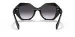Prada Black Geometric Sunglasses with Grey Lenses