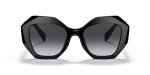 Prada Black Geometric Sunglasses with Grey Lenses