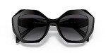 Prada Black Geometric Sunglasses with Grey Lenses