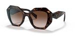 Prada Geometric Tortoise Sunglasses with Brown Lenses