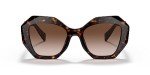 Prada Geometric Tortoise Sunglasses with Brown Lenses
