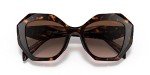 Prada Geometric Tortoise Sunglasses with Brown Lenses