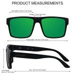 Polarized Oversized Square Sunglasses for All UV Protection