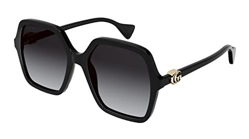 Gucci GG1072S Black/Gold Square Sunglasses 56mm