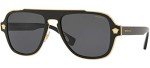 Versace Medusa Charm Black Aviator Sunglasses