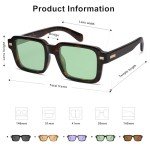 SOJOS Retro Square Polarized Sunglasses - Vintage Style