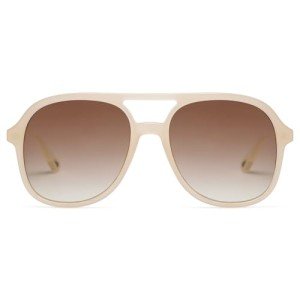 SOJOS Retro Polarized Aviator Sunglasses - Pink/Brown