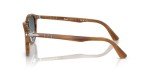 Persol PO3108S Round Polarized Sunglasses, Brown/Blue