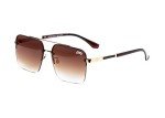 Harleem Rimless Men’s Sunglasses - Gold Brown