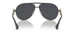 Versace Matte Black Sunglasses with Dark Grey Lenses