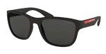 Prada PS01US Black Rubber Square Sunglasses Bundle