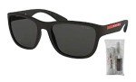 Prada PS01US Black Rubber Square Sunglasses Bundle