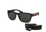 Prada PS01US Black Rubber Square Sunglasses Bundle