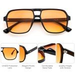 FEISEDY Vintage Square Pilot Sunglasses for All