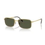 Ray-Ban RB3717 Legend Gold Rectangular Sunglasses + Kit
