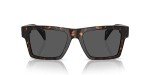 Versace Havana Rectangle Sunglasses with Dark Grey Lenses