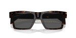 Versace Havana Rectangle Sunglasses with Dark Grey Lenses