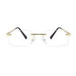 JUDOO Rimless Rectangle Designer Sunglasses for All