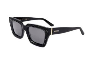 Jimmy Choo Silver Mirror Square Sunglasses for Women