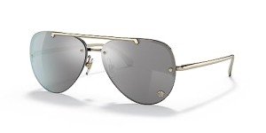 Versace VE2231 Pale Gold Sunglasses with Gray Lenses