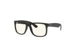 Ray-Ban Justin RB4165 Rubber Black Square Sunglasses