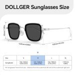 Dollger Retro Square Polarized Sunglasses for Men