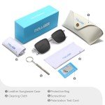 Dollger Retro Square Polarized Sunglasses for Men
