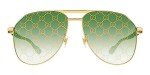 Gucci GG1220S Gold/Green Men's Pilot Sunglasses