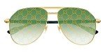 Gucci GG1220S Gold/Green Men's Pilot Sunglasses