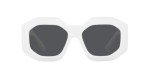 Versace Women's White Frame Sunglasses with Grey Lenses