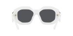 Versace Women's White Frame Sunglasses with Grey Lenses