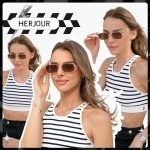 Retro 70s Rectangle Sunglasses for Women