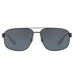 Ralph Lauren Matte Blue Pilot Sunglasses with Grey Lens