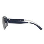 Ralph Lauren Matte Blue Pilot Sunglasses with Grey Lens