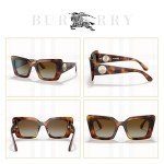 Burberry Light Havana Polarized Square Sunglasses Bundle