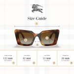 Burberry Light Havana Polarized Square Sunglasses Bundle