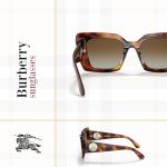 Burberry Light Havana Polarized Square Sunglasses Bundle
