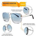 FEISEDY Vintage Aviator Metal Sunglasses B2894